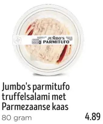 Jumbo Jumbo's parmitufo truffelsalami met Parmezaanse kaas aanbieding