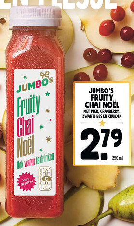 Jumbo Jumbo's fruity chai noël aanbieding