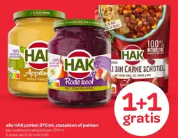Spar Alle HAK potten, stazakken of pakken aanbieding