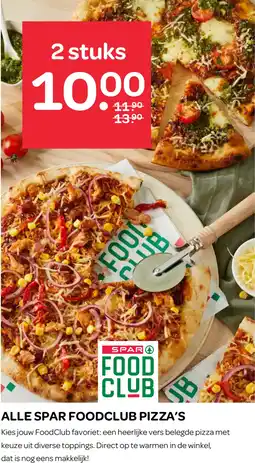 Spar Alle spar foodclub pizza's aanbieding