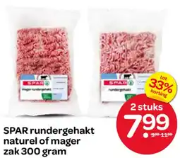 Spar SPAR rundergehakt naturel of mager aanbieding