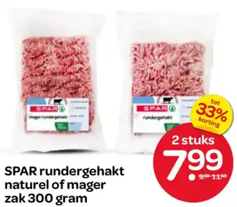 Spar SPAR rundergehakt naturel of mager aanbieding