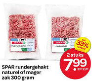 Spar SPAR rundergehakt naturel of mager aanbieding