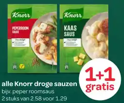 Spar Alle Knorr droge sauzen aanbieding