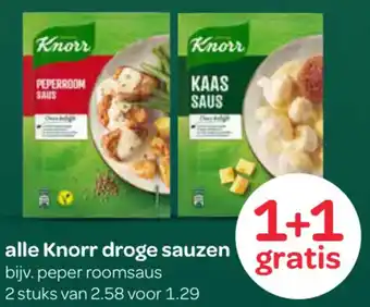 Spar Alle Knorr droge sauzen aanbieding