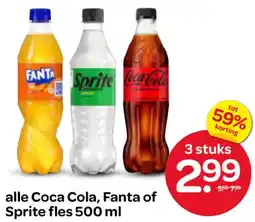 Spar Alle Coca Cola, Fanta of Sprite aanbieding