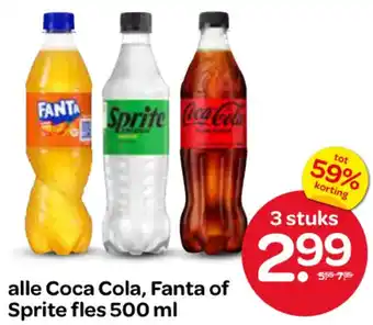 Spar Alle Coca Cola, Fanta of Sprite aanbieding