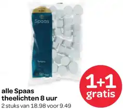 Spar Alle Spaas theelichten 8 uur aanbieding