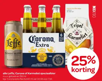 Spar Alle Leffe, Corona of Karmeliet speciaalbier aanbieding