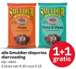 Spar Alle Smuldier diepvries diervoeding aanbieding