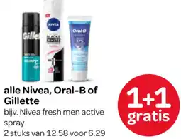 Spar Alle Nivea, Oral-B of Gillette aanbieding