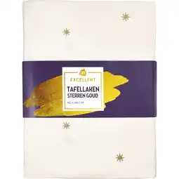 Albert Heijn AH Excellent Tafellaken sterren goud 140x240cm aanbieding