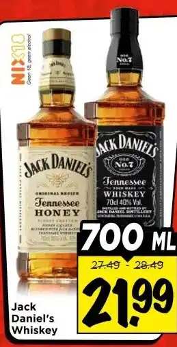 Vomar Voordeelmarkt Jack Daniel's Whiskey aanbieding