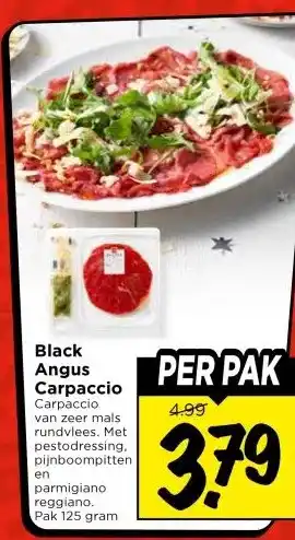 Vomar Voordeelmarkt Black Angus Carpaccio aanbieding