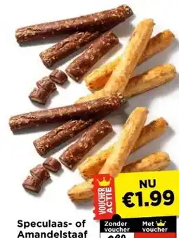 Vomar Voordeelmarkt Speculaas- of Amandelstaaf aanbieding