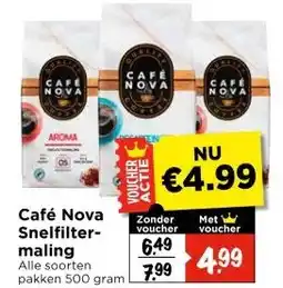 Vomar Voordeelmarkt Café Nova Snelfilter- maling aanbieding