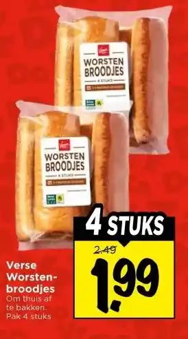 Vomar Voordeelmarkt Verse Worstenbroodjes aanbieding