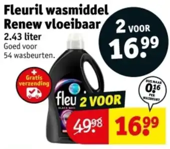 Kruidvat Fleuril wasmiddel Renew vloeibaar aanbieding
