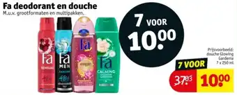 Kruidvat Fa deodorant en douche aanbieding