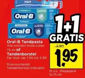 Vomar Voordeelmarkt Oral-B Tandpasta of Per stuk van 1.95 tot 4.89 aanbieding