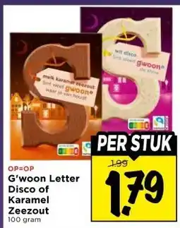Vomar Voordeelmarkt G'woon Letter Disco of Karamel Zeezout aanbieding