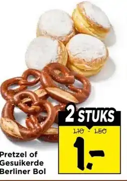 Vomar Voordeelmarkt Pretzel of Gesuikerde Berliner Bol aanbieding