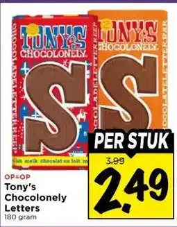 Vomar Voordeelmarkt Tony's Chocolonely Letters aanbieding