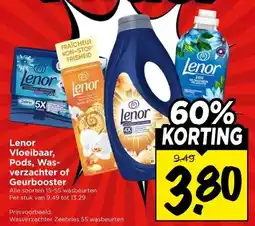 Vomar Voordeelmarkt Lenor Vloeibaar, Pods, Was- verzachter of Geurbooster aanbieding