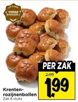 Vomar Voordeelmarkt Krenten- rozijnenbollen aanbieding
