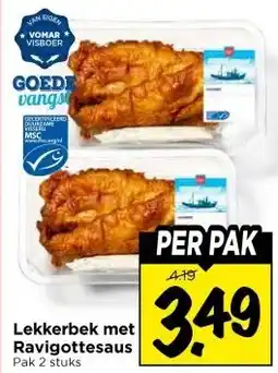 Vomar Voordeelmarkt Lekkerbek met Ravigottesaus aanbieding