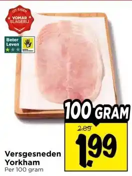 Vomar Voordeelmarkt Versgesneden Yorkham aanbieding