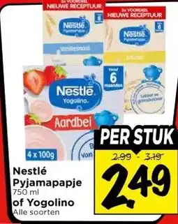 Vomar Voordeelmarkt Nestlé Pyjamapapje of Yogolino aanbieding
