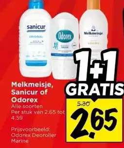 Vomar Voordeelmarkt Melkmeisje, Sanicur of Odorex aanbieding