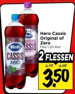 Vomar Voordeelmarkt Hero Cassis Original of Zero aanbieding