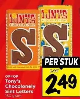 Vomar Voordeelmarkt Tony's Chocolonely Sint Letters aanbieding