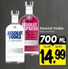 Vomar Voordeelmarkt Absolut Vodka aanbieding