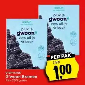 Vomar Voordeelmarkt G'woon Bramen aanbieding