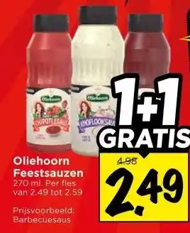 Vomar Voordeelmarkt Oliehoorn Feestsauzen aanbieding