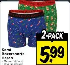 Vomar Voordeelmarkt Kerst Boxershorts Heren aanbieding