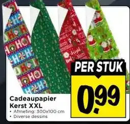 Vomar Voordeelmarkt Cadeaupapier Kerst XXL aanbieding