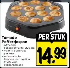 Vomar Voordeelmarkt Tomado Poffertjespan aanbieding