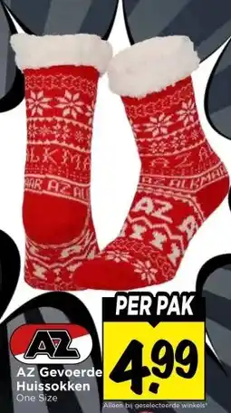 Vomar Voordeelmarkt AZ Gevoerde Huissokken aanbieding