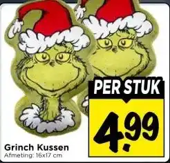 Vomar Voordeelmarkt Grinch Kussen aanbieding