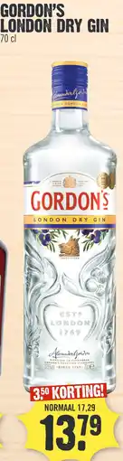 Super Dirck 3 GORDON'S LONDON DRY GIN aanbieding