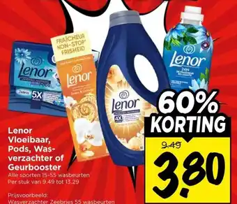 Vomar Voordeelmarkt Lenor Vloeibaar, Pods, Was- verzachter of Geurbooster aanbieding