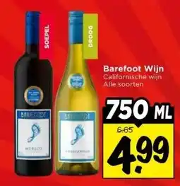 Vomar Voordeelmarkt Barefoot Wijn Californische wijn aanbieding