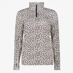 Scapino Mountain Peak dames skipully met rits luipaardprint aanbieding