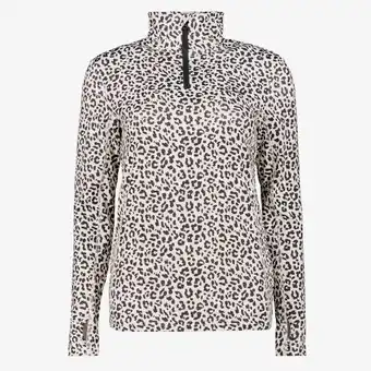 Scapino Mountain Peak dames skipully met rits luipaardprint aanbieding