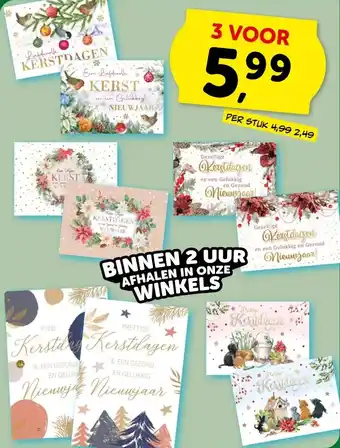 Boekenvoordeel KERSTKAARTEN aanbieding