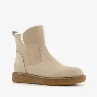Scapino Hush Puppies gevoerde suède dames boots beige aanbieding